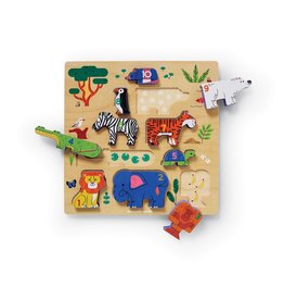 Crocodile Creek 123 Wood Stacking Puzzle "Jungle"