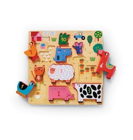 Crocodile Creek 123 Wood Stacking Puzzle "Farm"