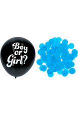 Gender Reveal Ballonnen met Blauwe Confetti