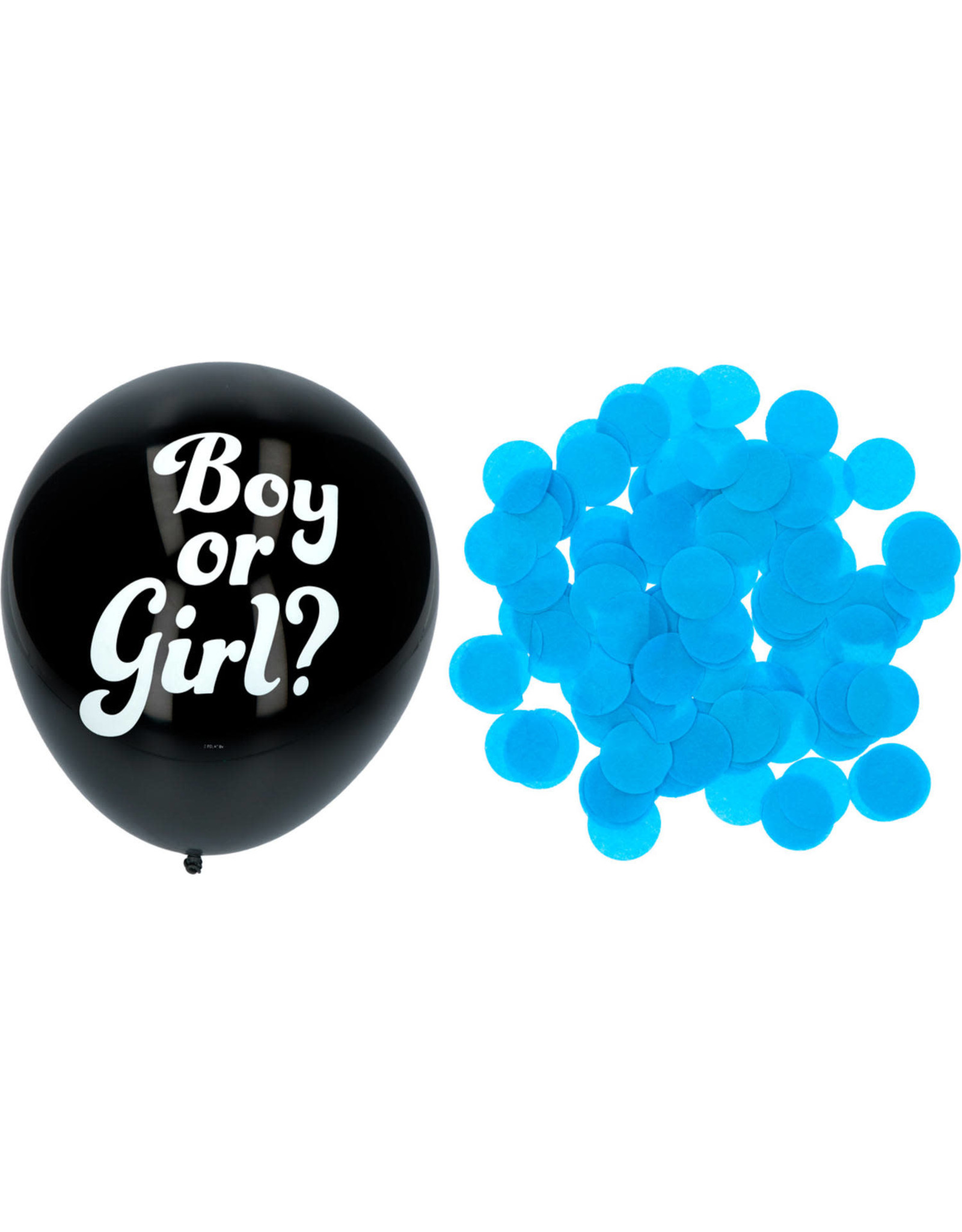 Gender Reveal Ballonnen met Blauwe Confetti