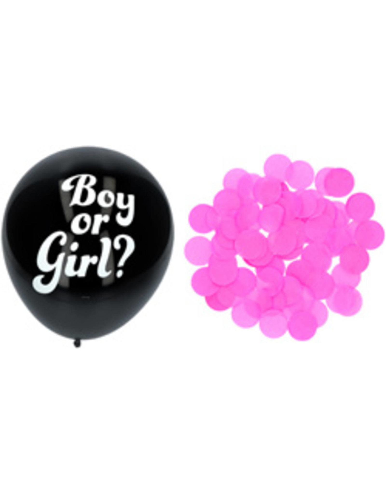 Gender Reveal Ballonnen met Roze Confetti