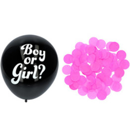 Gender Reveal Ballonnen met Roze Confetti