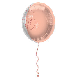 40 Jaar Lush Blush Folie Ballon