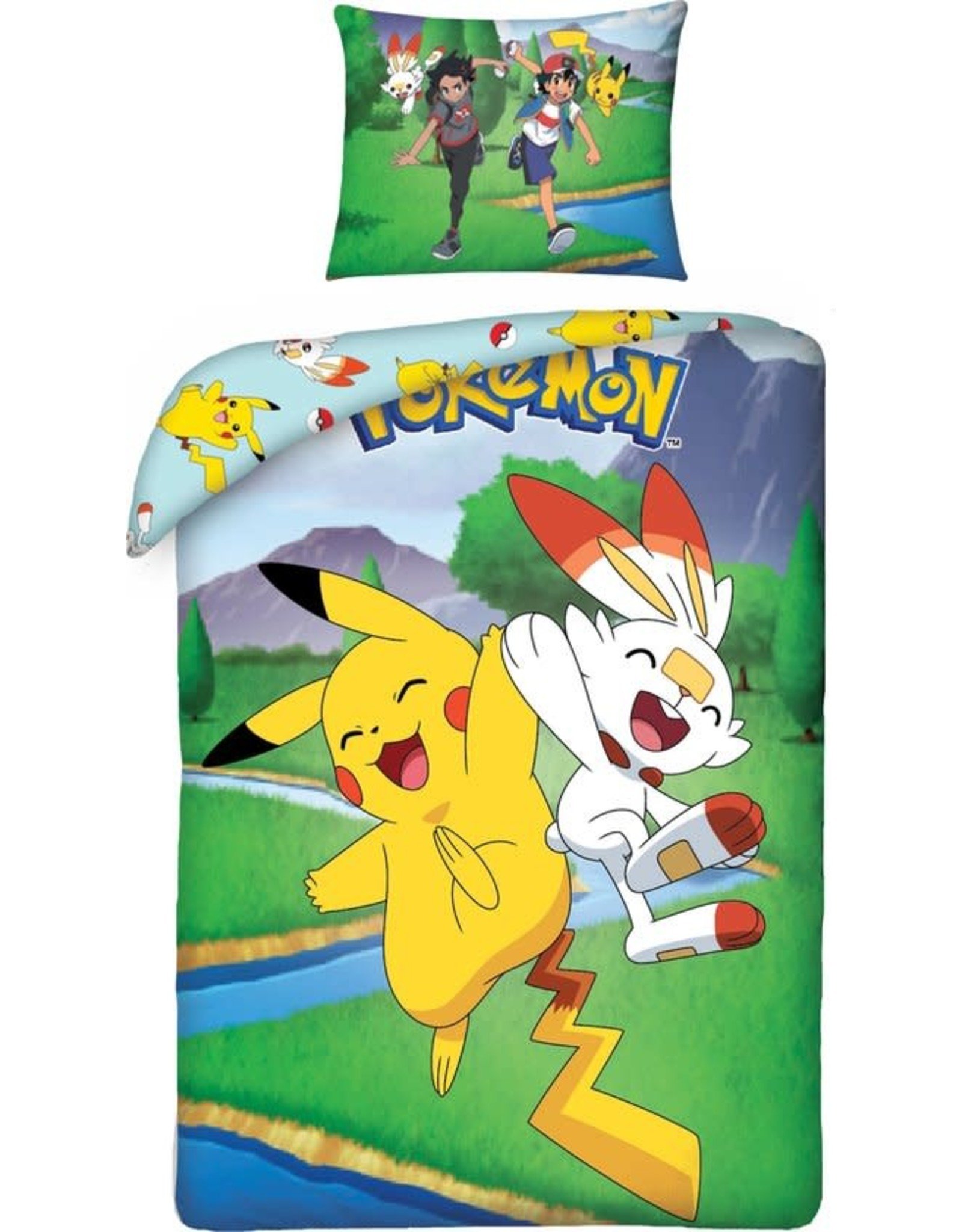 talent stoom Verwoesten Dekbed Pokemon Pikachu & Scorbunny - De Kadohoek