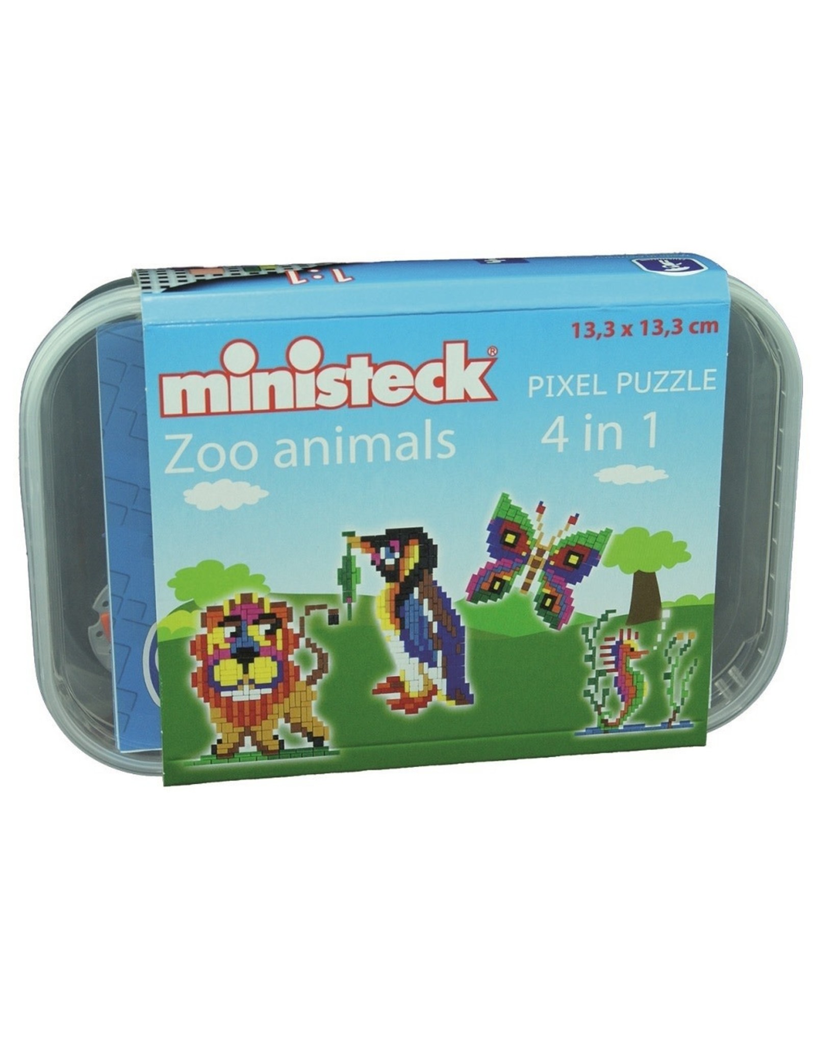 Ministeck Ministeck Plastic Box “Zoo Animals”