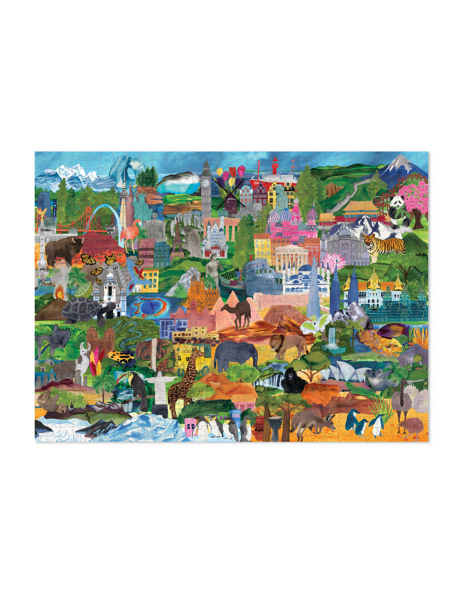 Crocodile Creek Family Puzzle "World Collage"