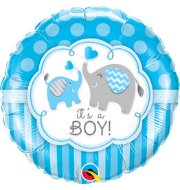 Qualatex It's a Boy Elephant Foil Balloon