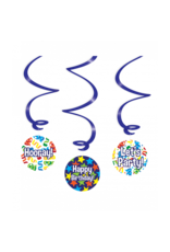 Swirl Deco - Happy Birthday Cartoon