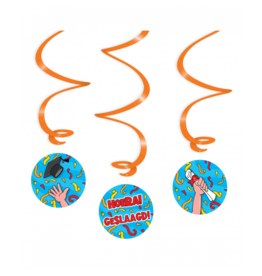 pd party Geslaagd Cartoon Swirl Deco