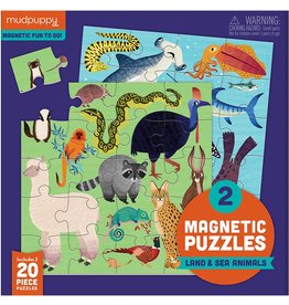 Mudpuppy Magnetic Puzzles Land & Sea Animals