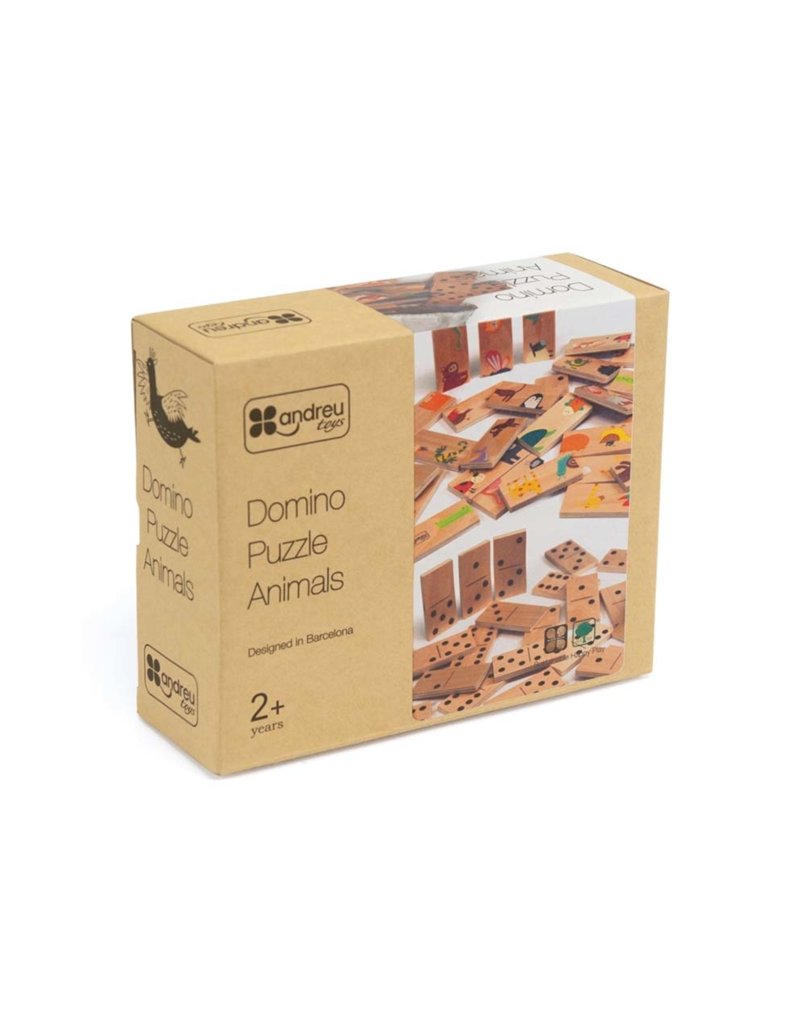 Andreu Toys Houten Dieren Puzzel Domino