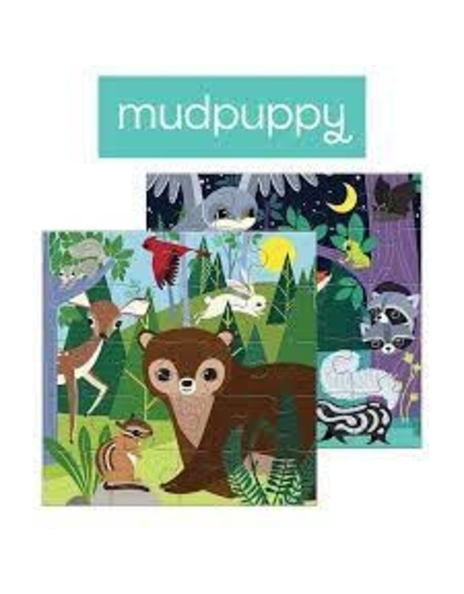 Mudpuppy Magnetic Puzzles Forest Night & Day