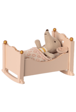 Maileg Cradle Baby Mouse - Rose