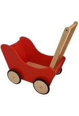 Houten Poppenwagen Rood