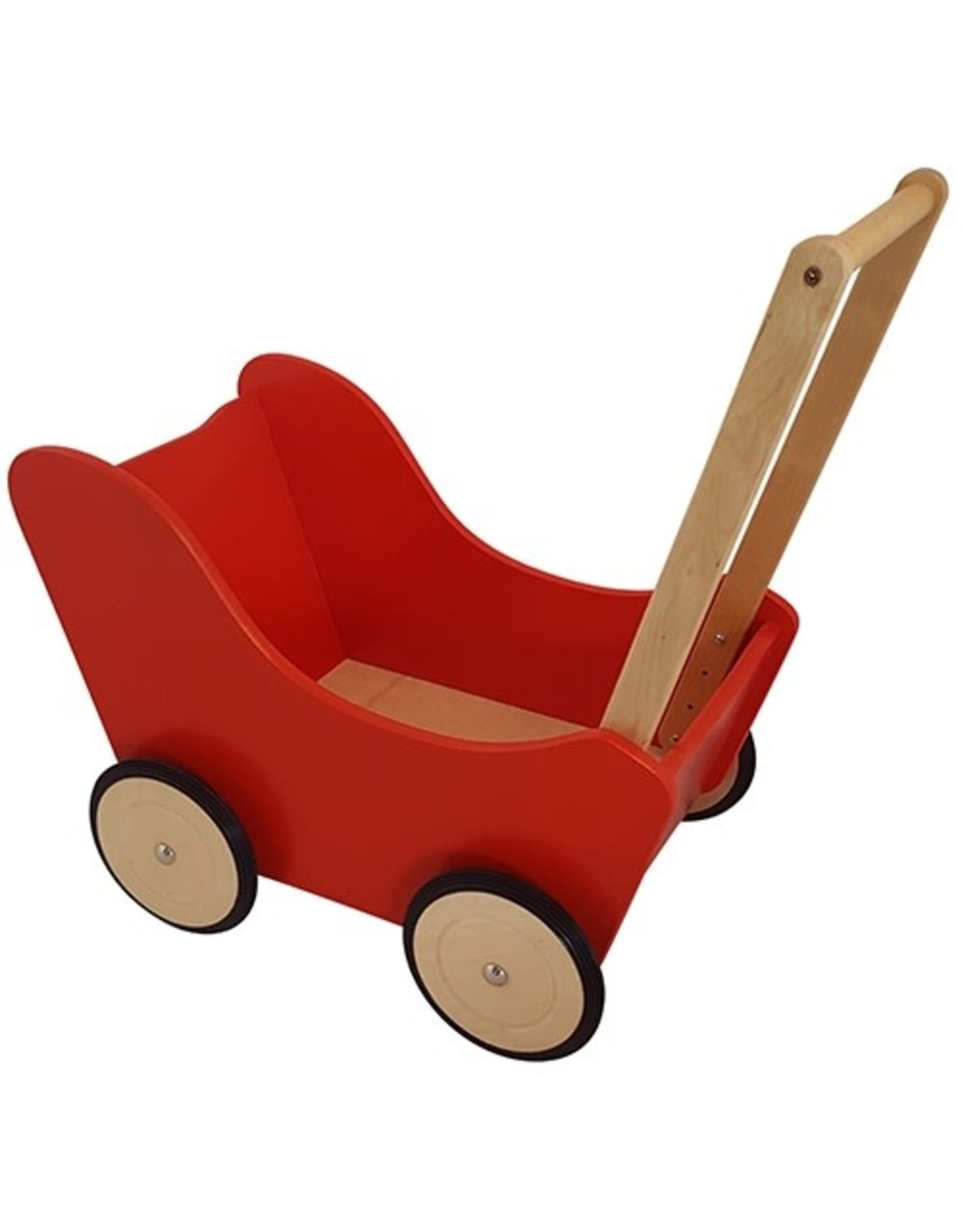 Houten Poppenwagen Rood