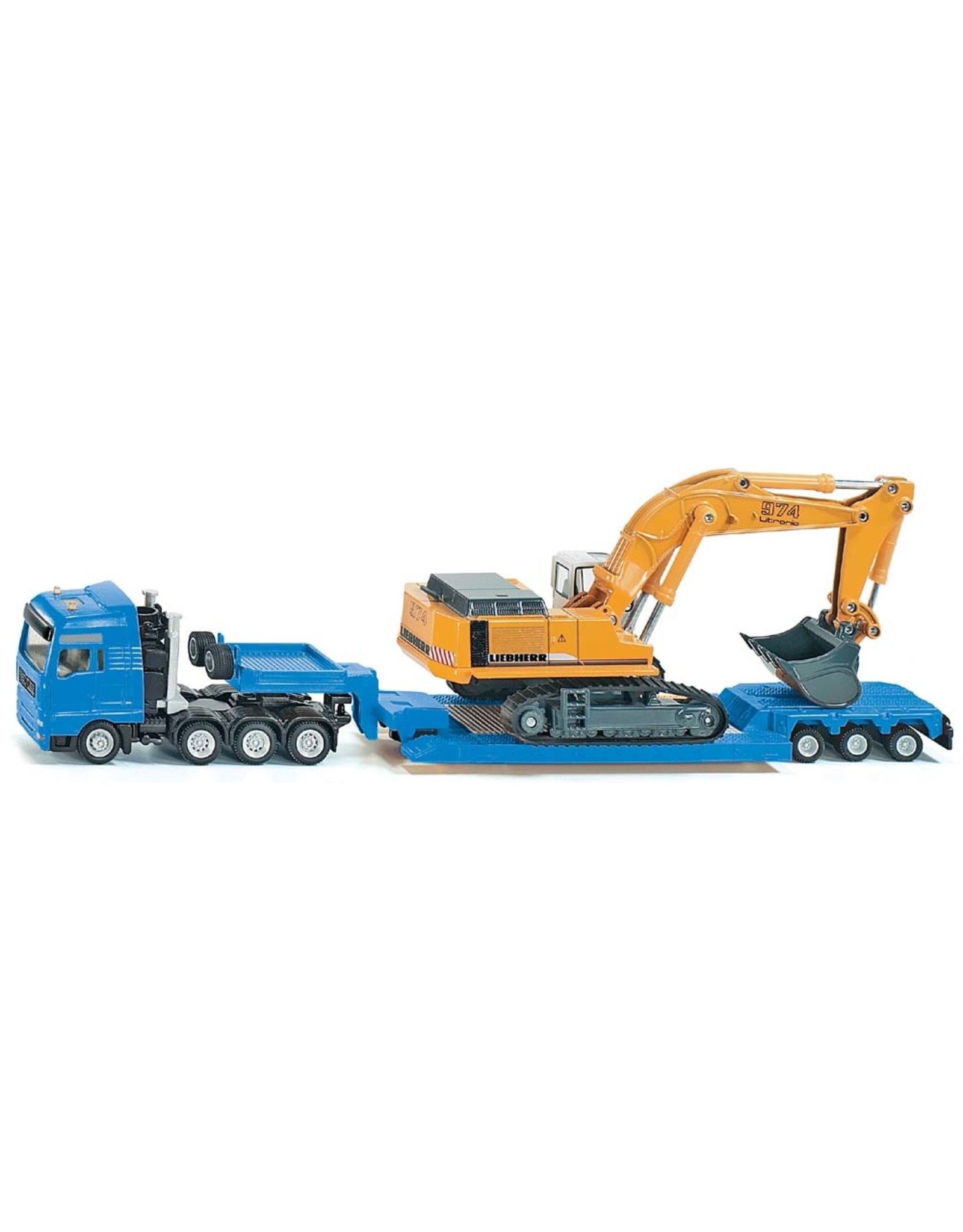 Siku Siku 1847 - 1:87 Zwaartransport Dieplader + Graafmachine