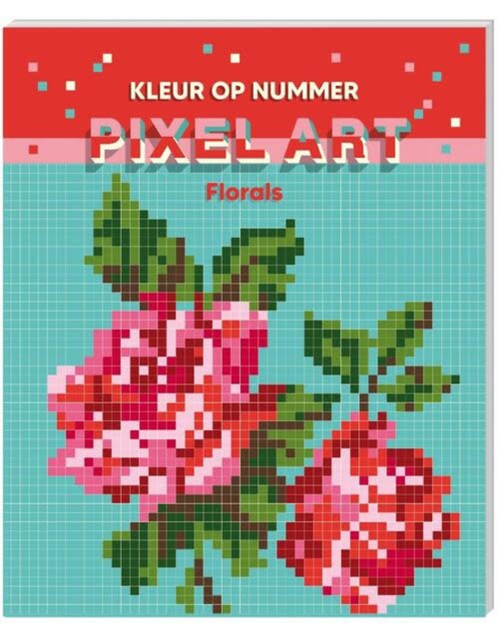 Kleuren op nummer - Pixel Art Florals