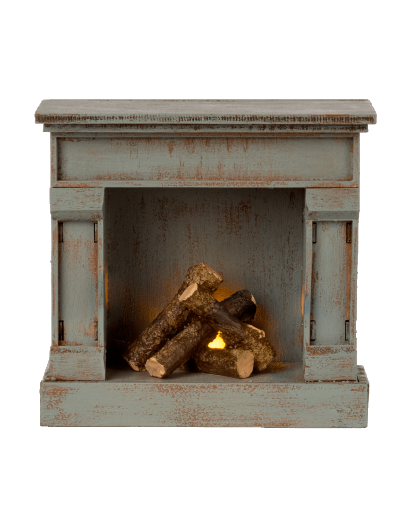 Maileg Miniature Fireplace - Vintage Blue