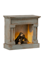 Maileg Miniature Fireplace - Vintage Blue