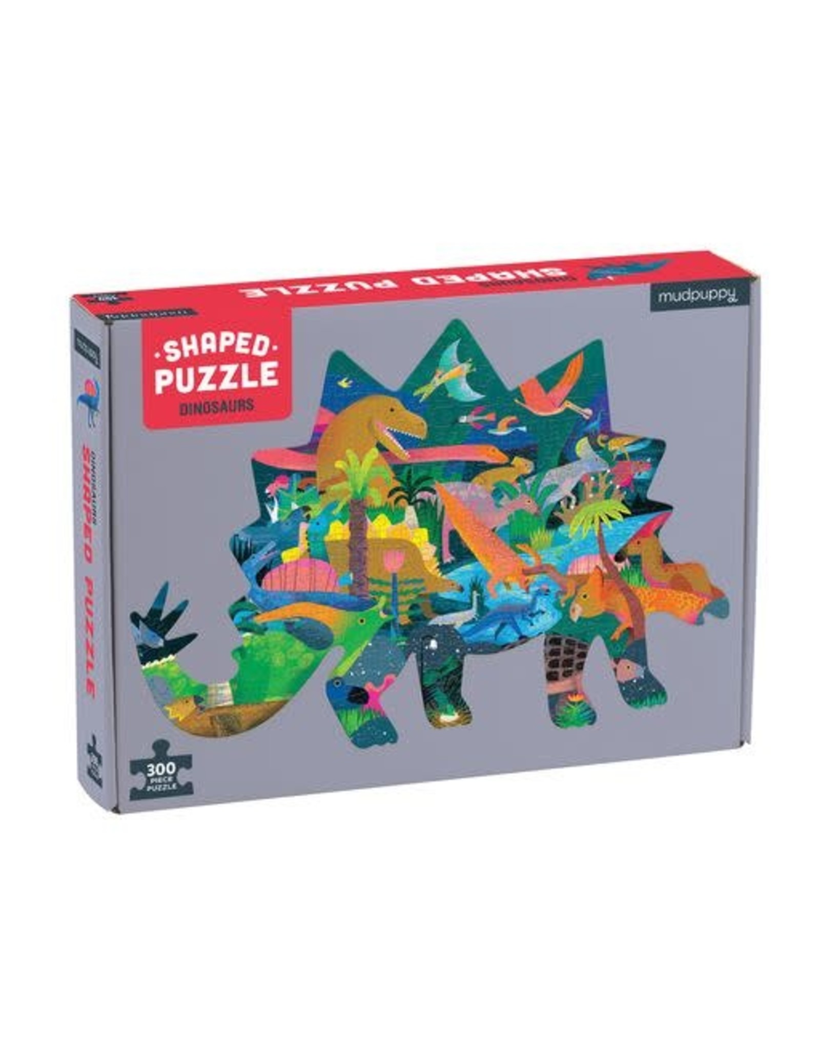 Mudpuppy Shaped Puzzle 300 st "Dinosaurs"