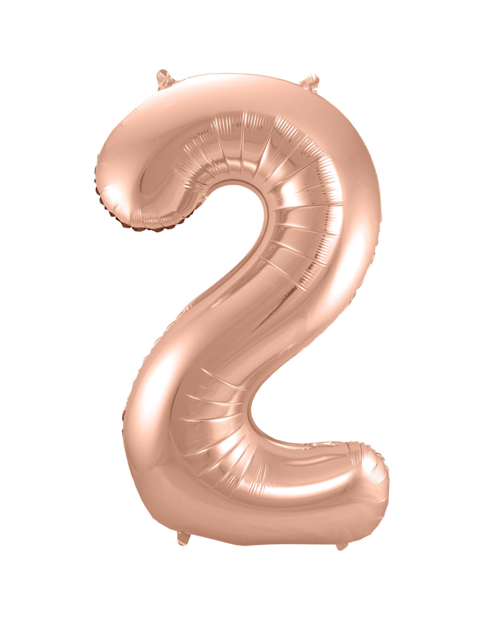 Number Foil Balloon Rose - Cijfer 2