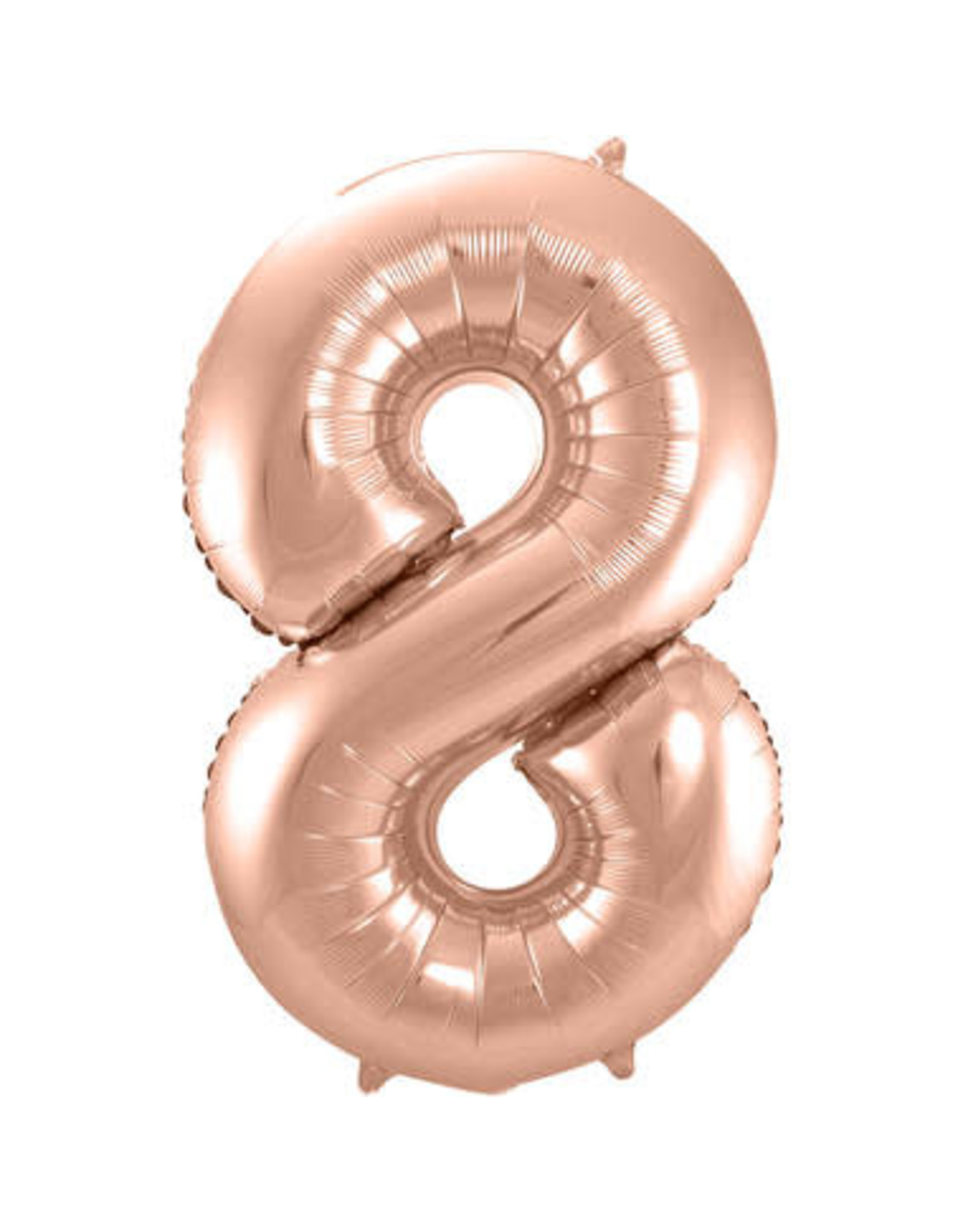 Number Foil Balloon Rose - Cijfer 8