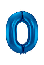 Number Foil Balloon Blue - Cijfer 0