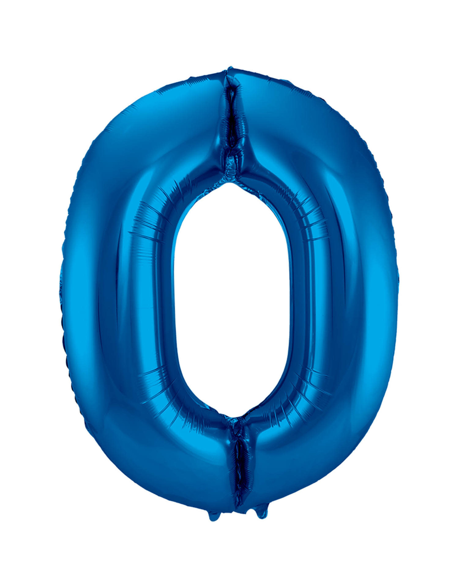 Number Foil Balloon Blue - Cijfer 0