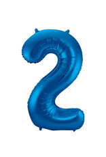 Number Foil Balloon Blue - Cijfer 2