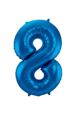 Number Foil Balloon Blue - Cijfer 8