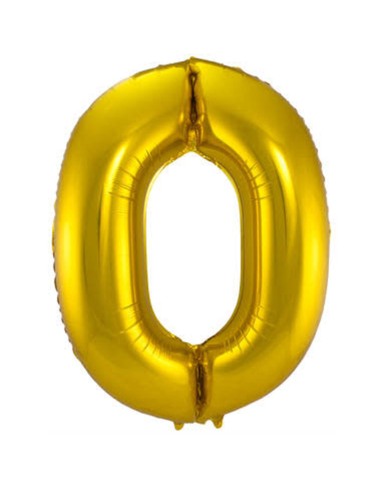 Number Foil Balloon Gold - Cijfer 0