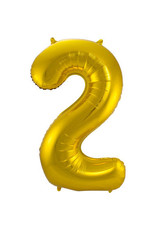 Number Foil Balloon Gold - Cijfer 2