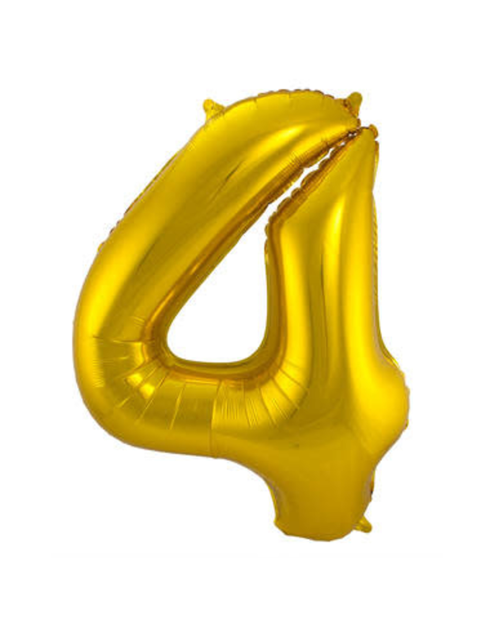 pd party Number Foil Balloon Gold - Cijfer 4