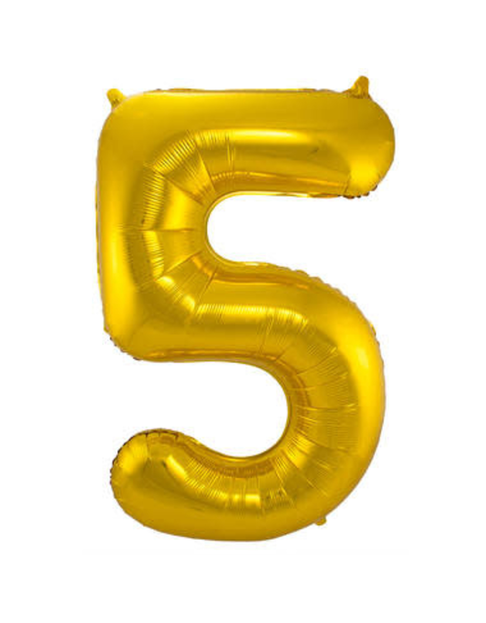 Number Foil Balloon Gold - Cijfer 5