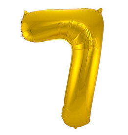 Number Foil Balloon Gold - Cijfer 7