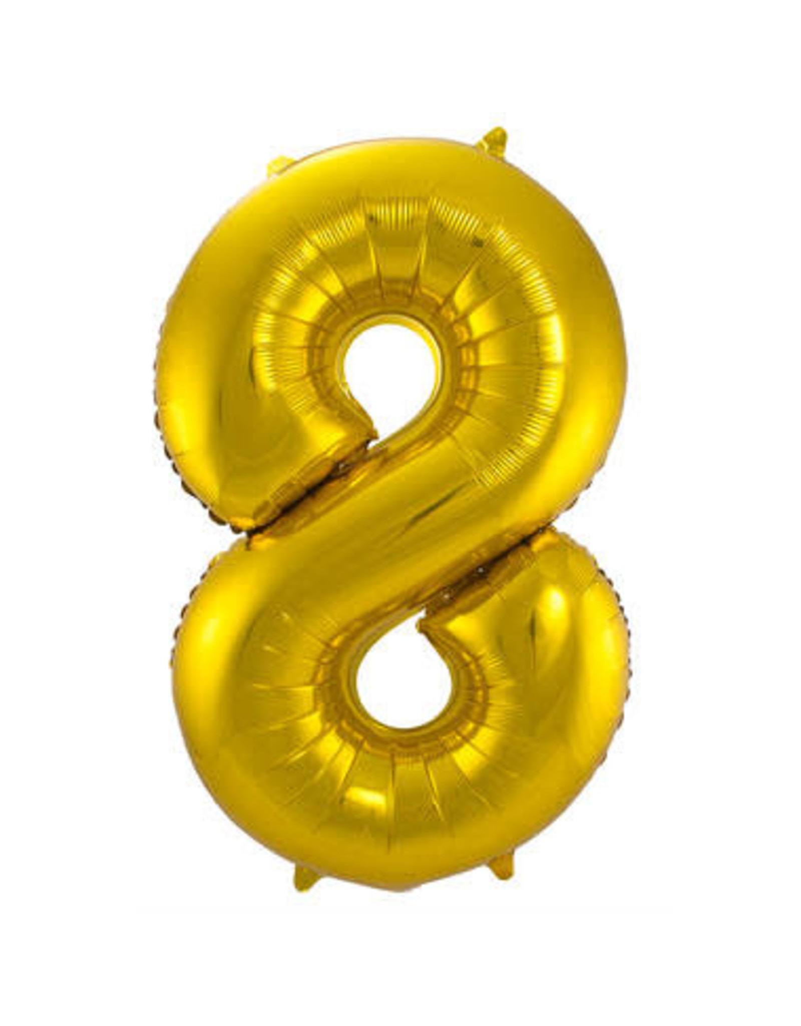 Number Foil Balloon Gold - Cijfer 8