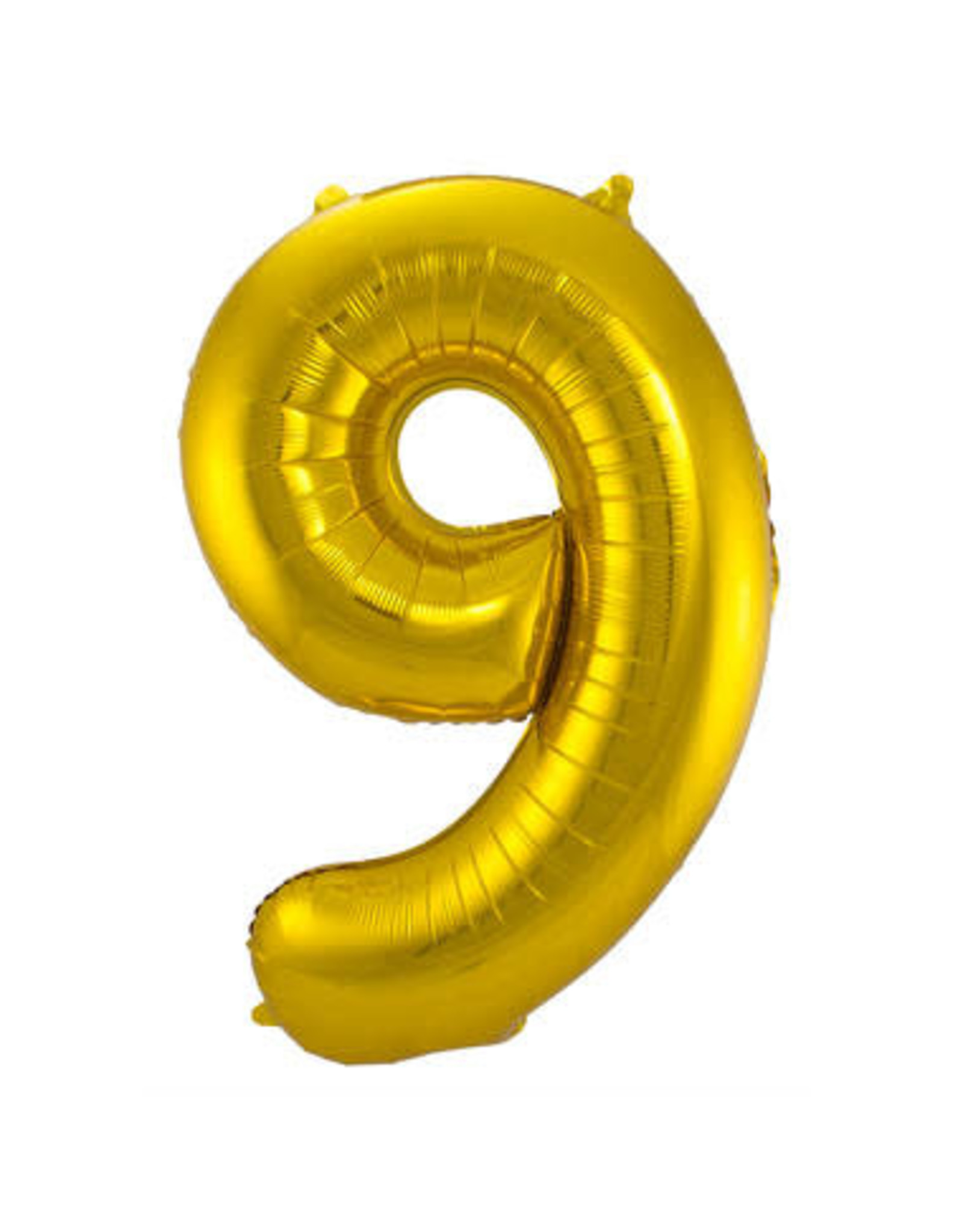 Number Foil Balloon Gold - Cijfer 9