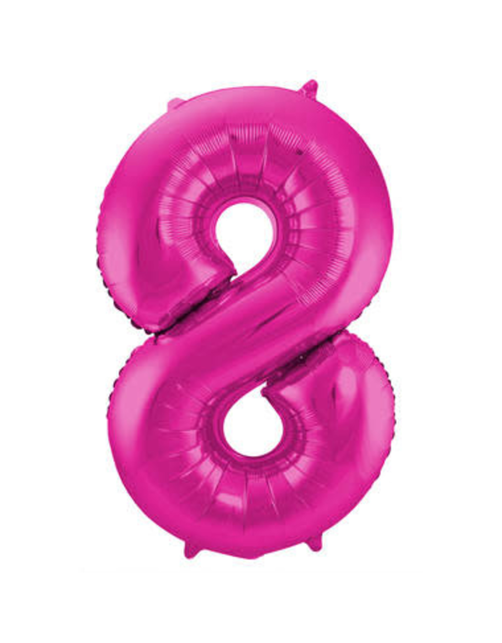 Number Foil Balloon Magenta - Cijfer 8
