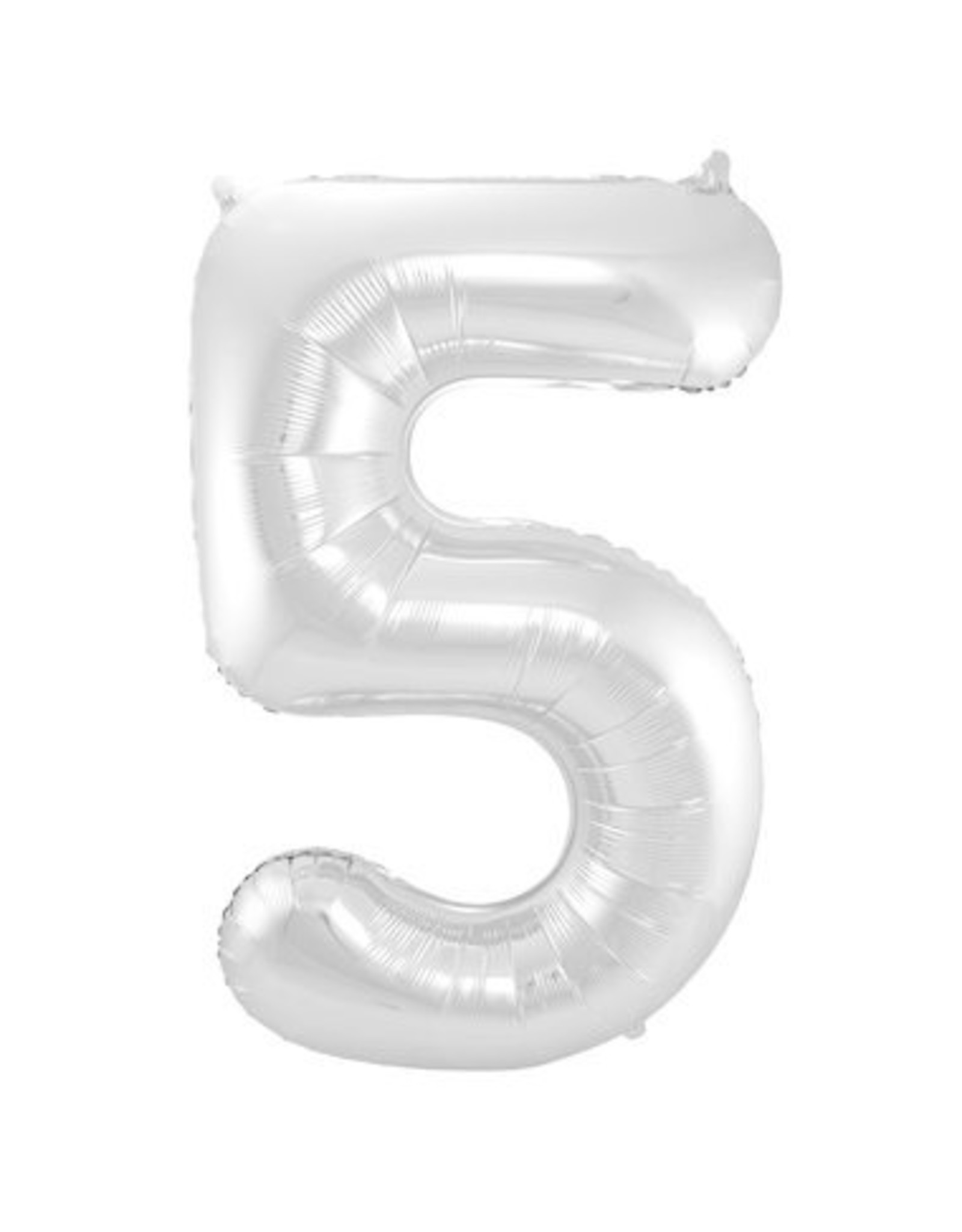Number Foil Balloon Silver - Cijfer 5