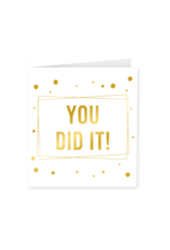 Gold White Card - You Did It