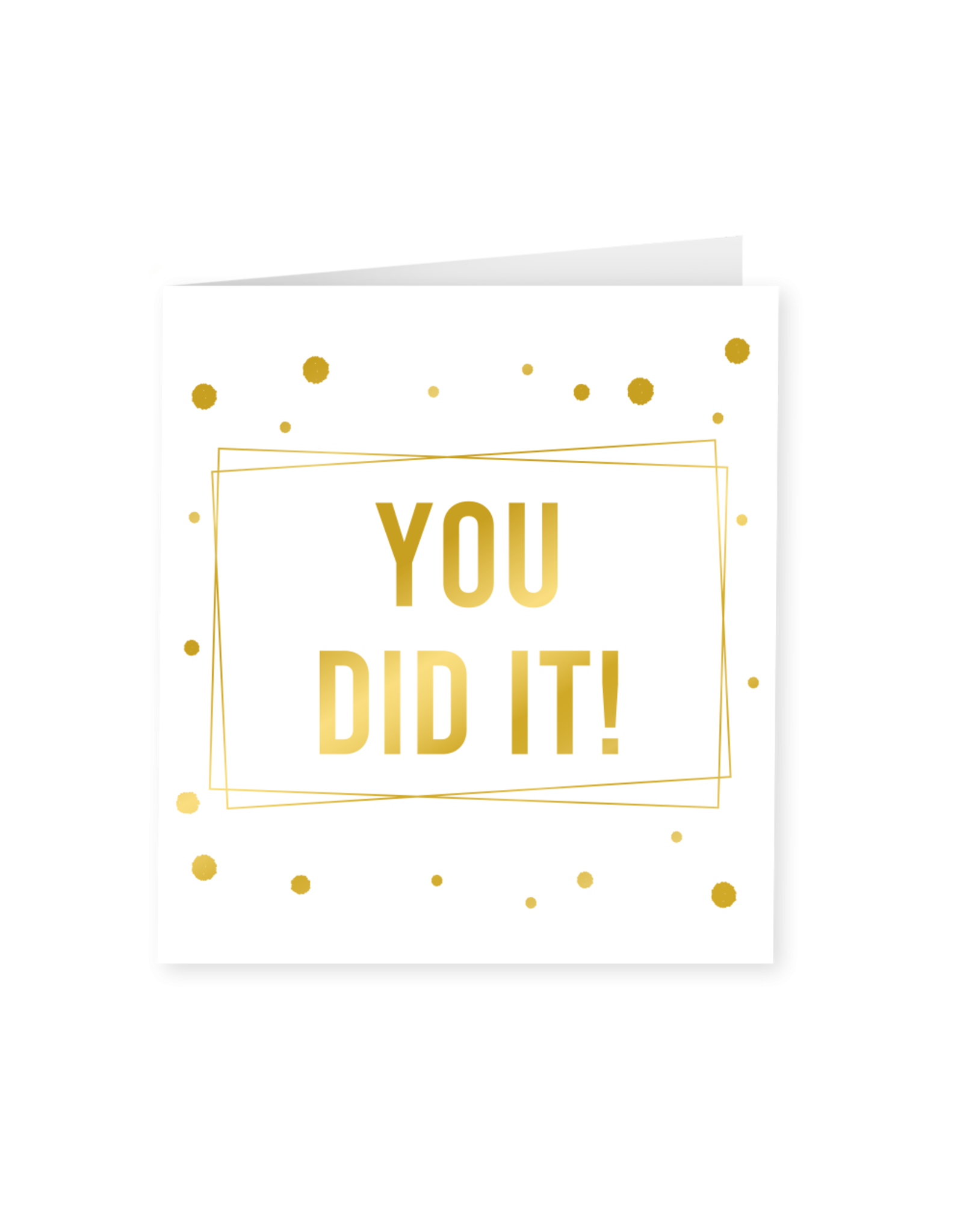 Gold White Card - You Did It