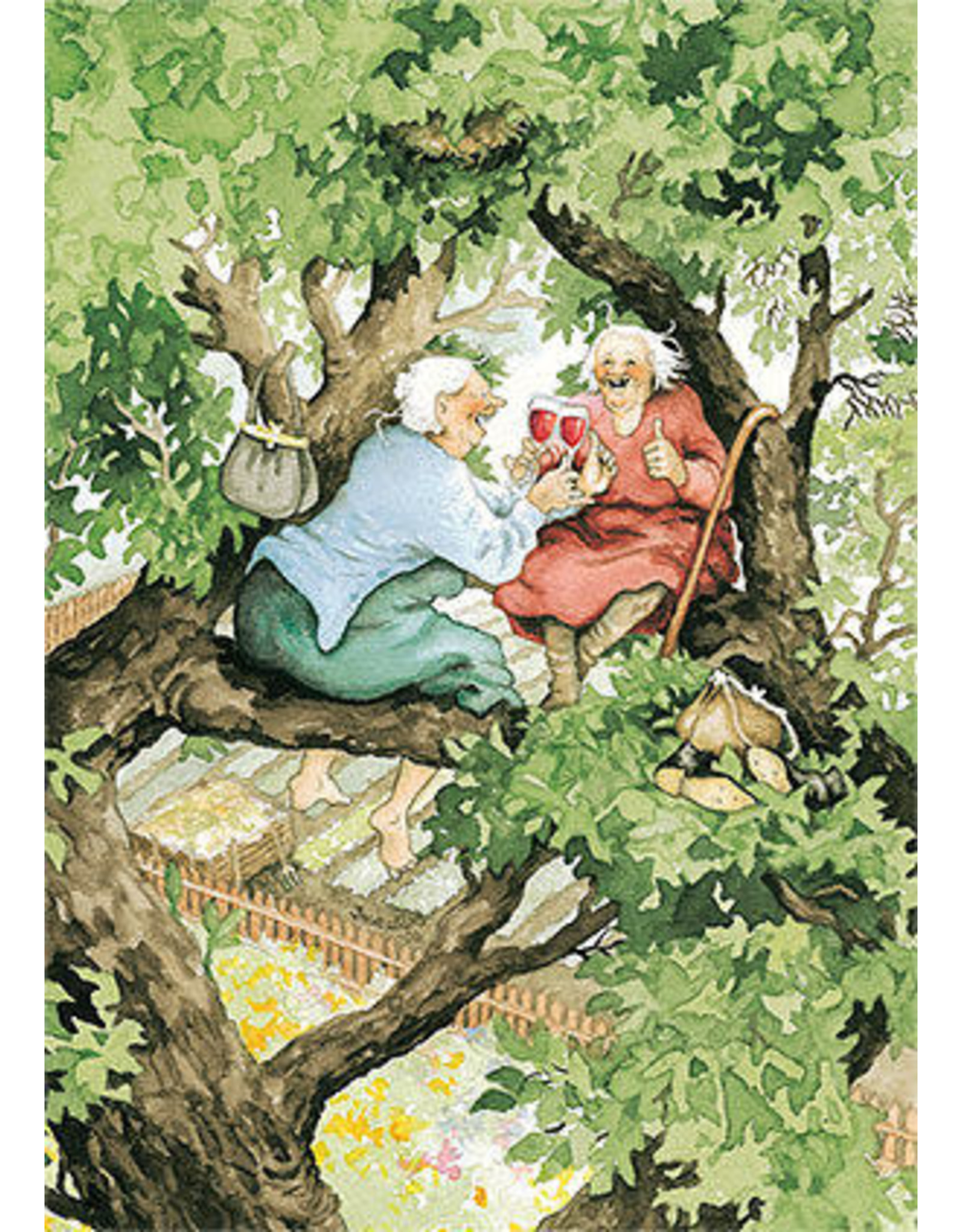 Set van 8 postkaarten Inge Löök "Aunties"