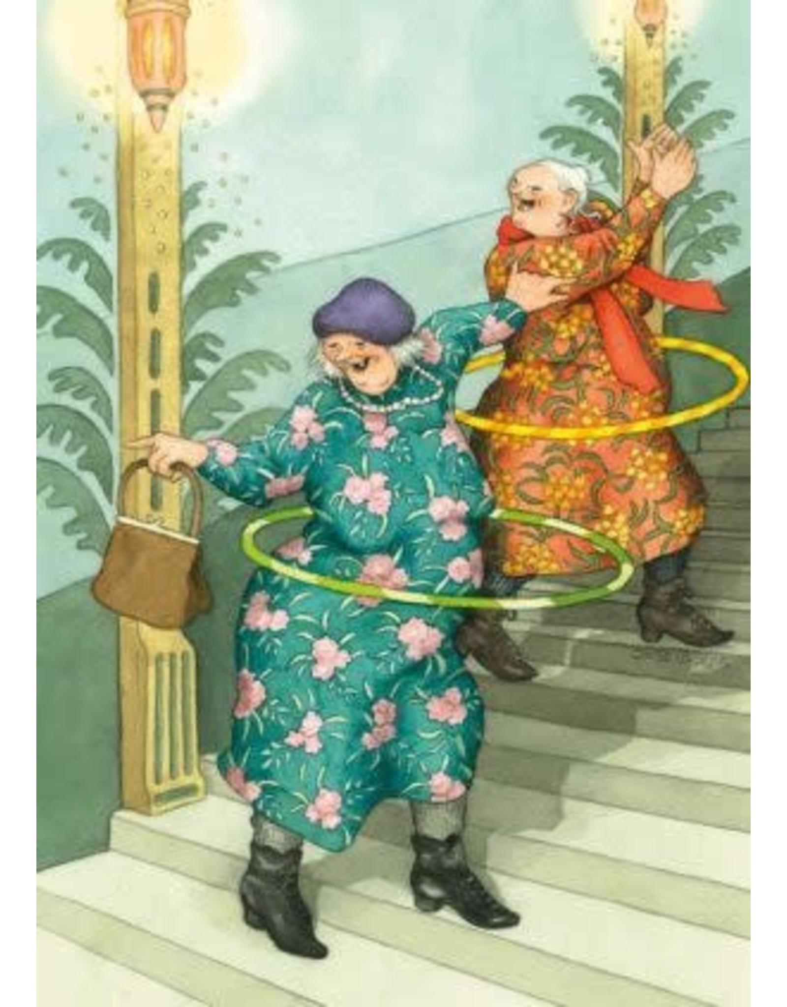 Set van 8 postkaarten Inge Löök "Aunties"