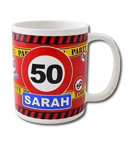pd party Verkeersbord Mok - 50 Sarah