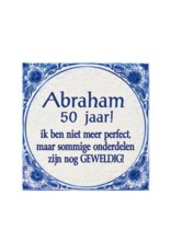 Tegel Delfts blauw - 50 jaar Abraham