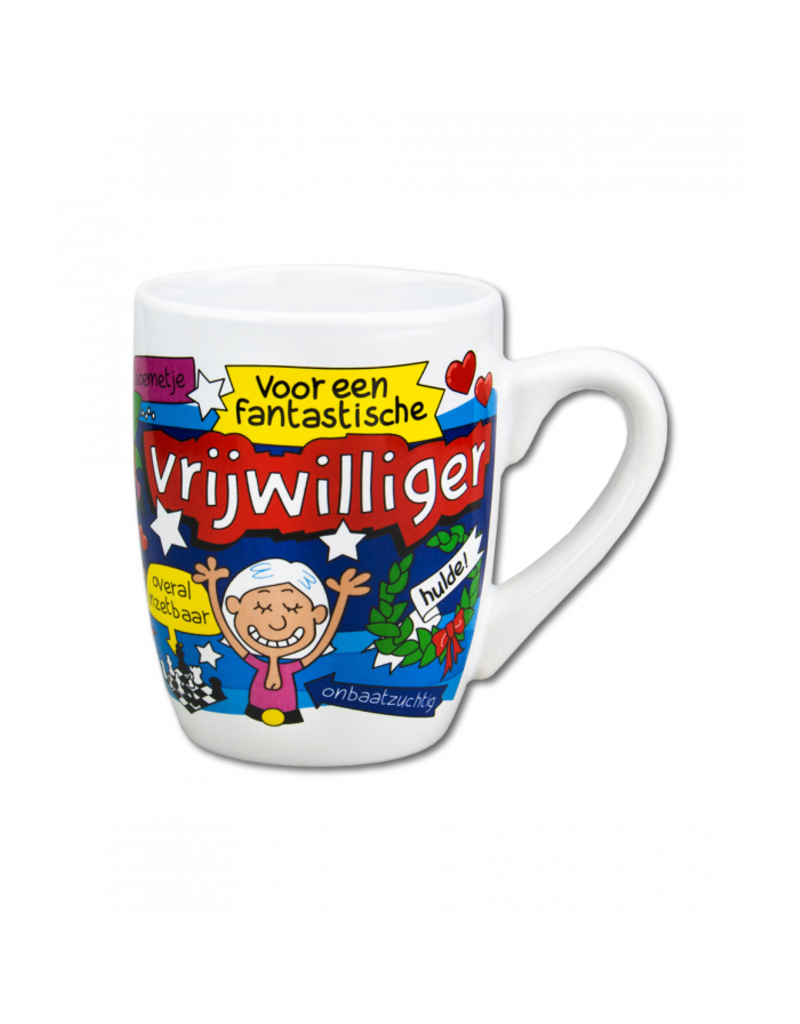 pd party Cartoonmok Fantastische Vrijwilliger