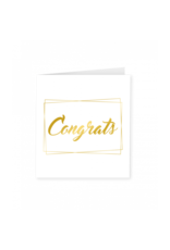 pd party Gold White Card - Congrats