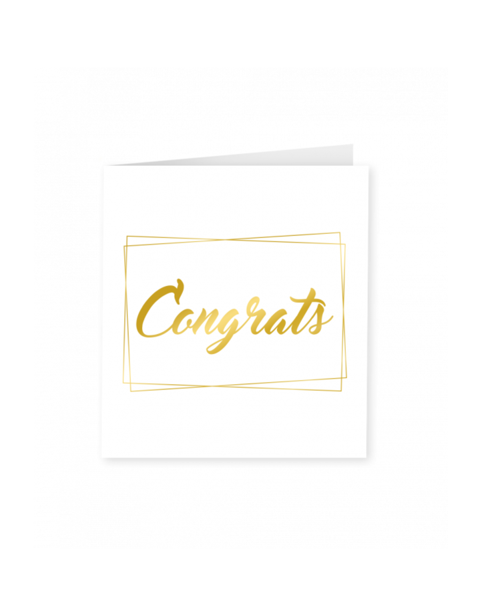 pd party Gold White Card - Congrats