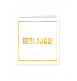 pd party Gold White Card - Geslaagd