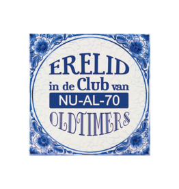 pd party Tegel Delfts blauw - 70 jaar